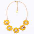 Swarovski Bee Happy Daisy Necklace New With Tags