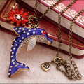 Swarovski Daisy Dolphin Necklace New With Tags