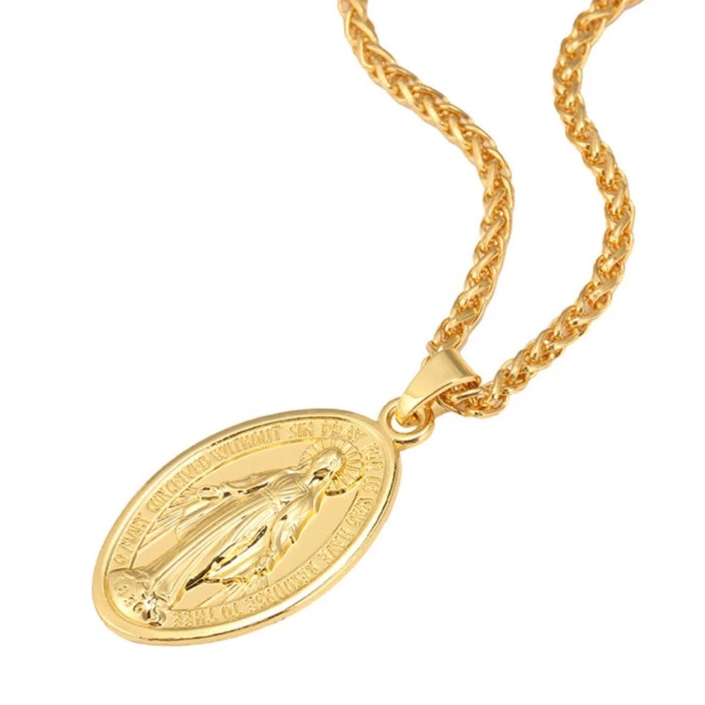 24 Karat Gold Plated Madonna Chain Necklace New