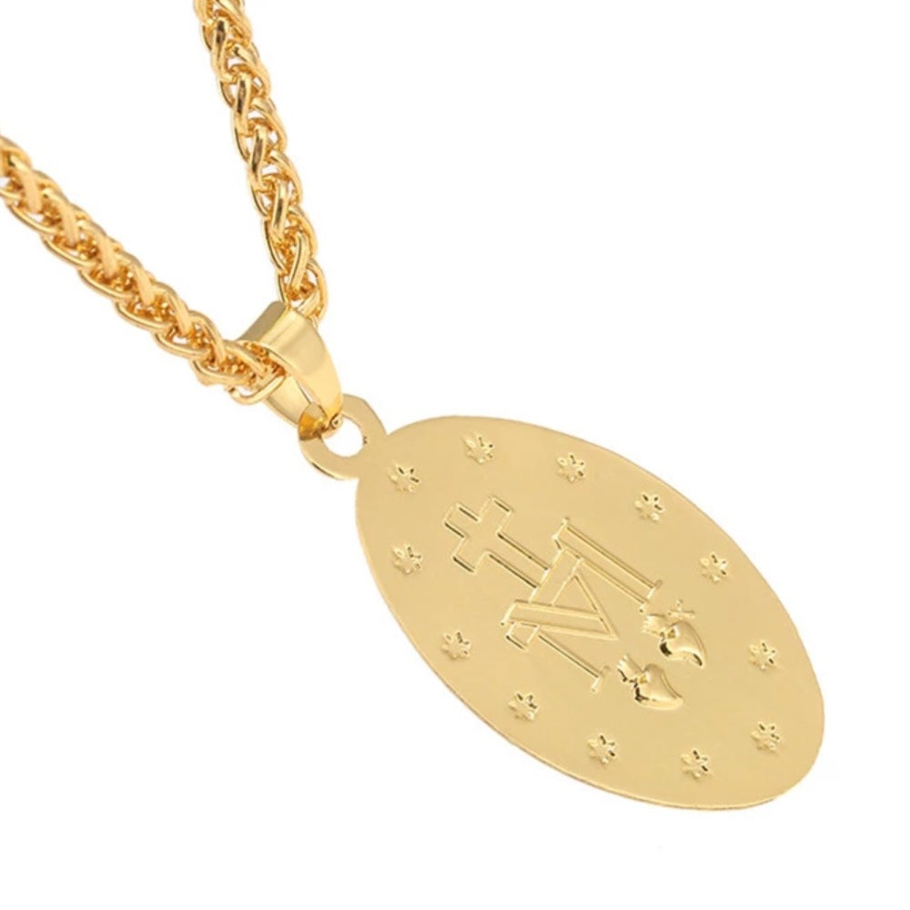 24 Karat Gold Plated Madonna Chain Necklace New