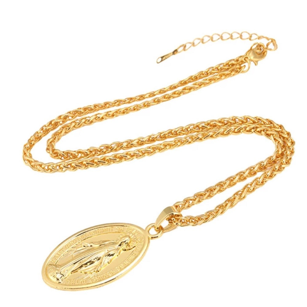 24 Karat Gold Plated Madonna Chain Necklace New
