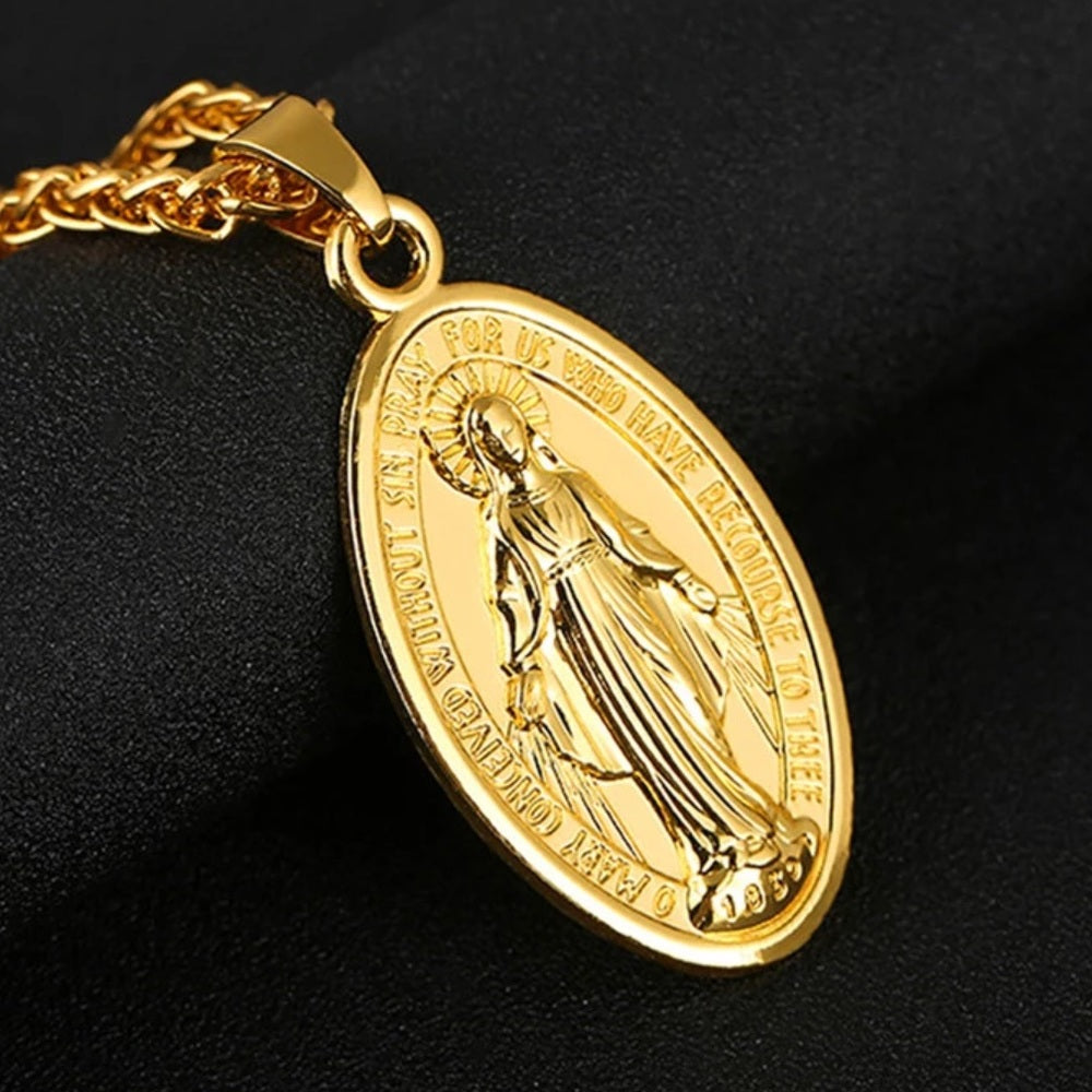 24 Karat Gold Plated Madonna Chain Necklace New