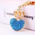 Crowned Blue Purse Charm Keychain New With Tags
