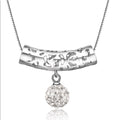 Solid Sterling Silver French Drop Necklace New