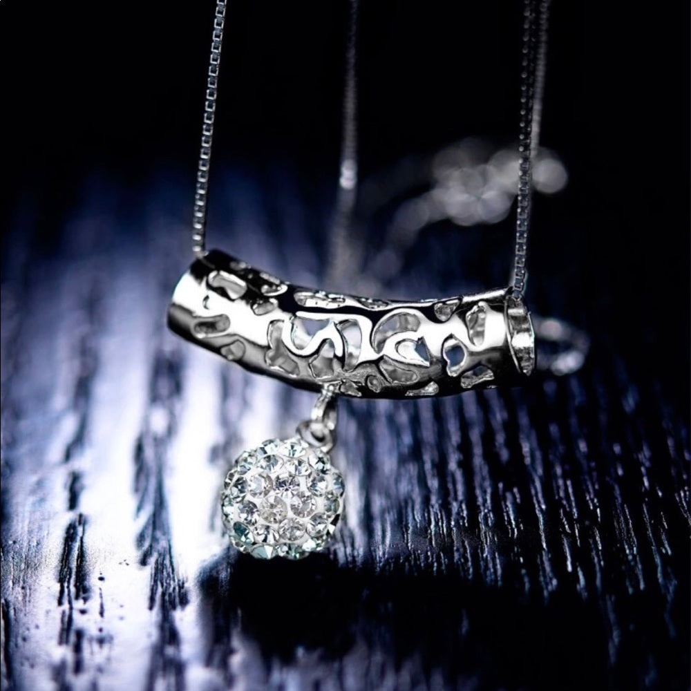 Solid Sterling Silver French Drop Necklace New