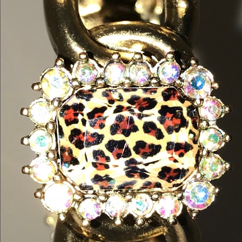 Swarovski Leopard Link Bracelet Stretchy New NWT