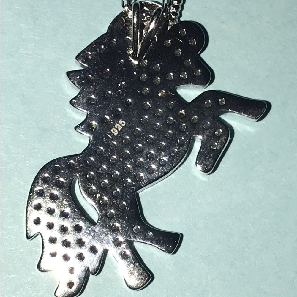 Solid Sterling Silver Unicorn Necklace