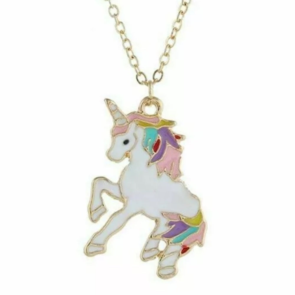 Magical Unicorn Chain Necklace Gold Plated New NWT