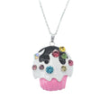 Swarovski Pink Jumbo Cupcake Chain Necklace New